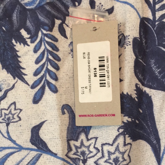 NWT Ro’s Garden Tiffany Rene blue block print mini dress - Picture 6 of 15